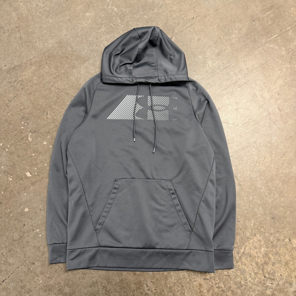 Under Armour Mens Armour Fleece Graphic Hoodie Gray Loose Fit Small 2133